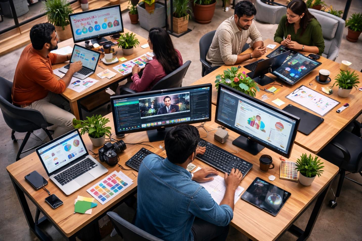 Creative team at work